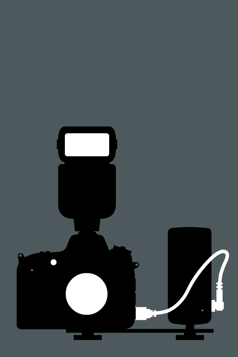 Photo Camera and Flash - Minimalist Vector Graphics by Illugrama