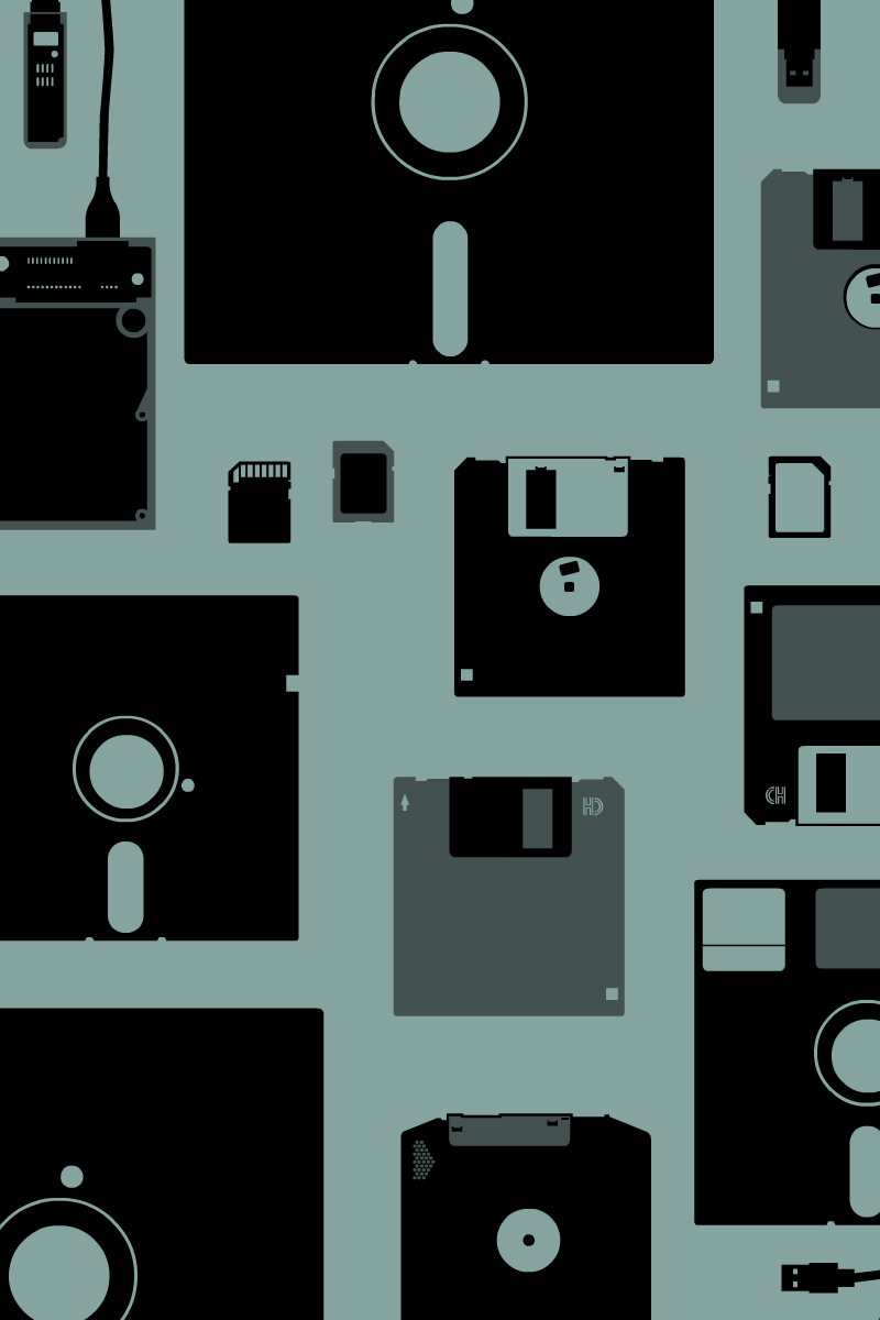 Computer Storage Devices - Flat Illustration by Illugrama