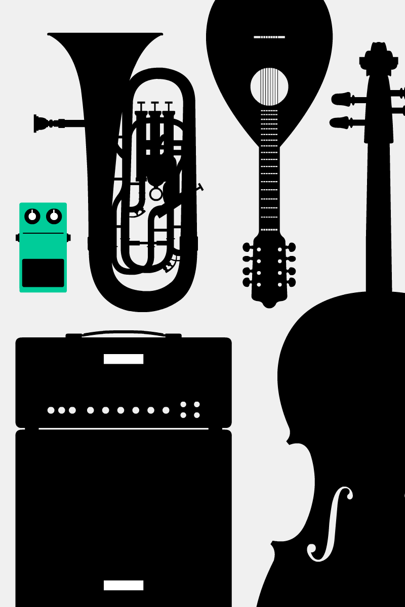 Musical Instruments - Minimalist Illustration by Illugrama