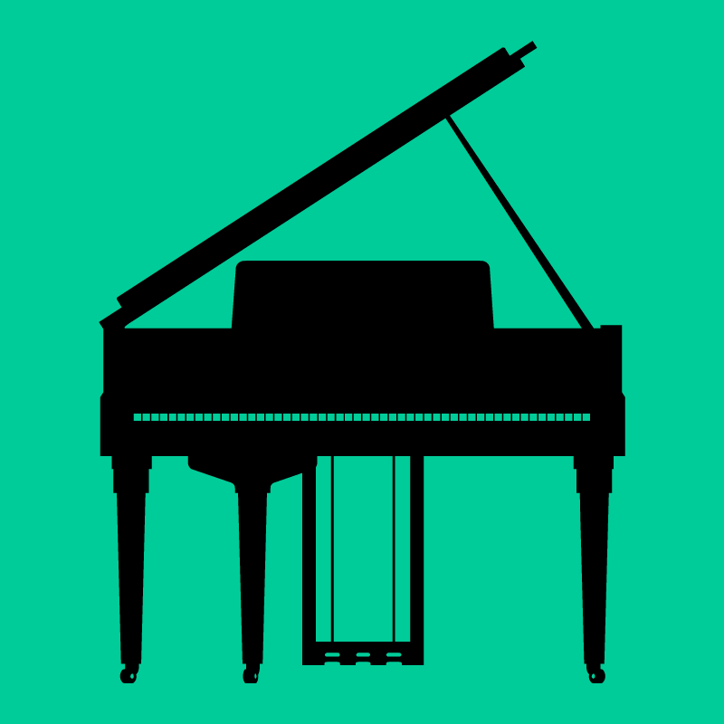 Concert Grand Piano - Minimalist Vector Graphics by Illugrama