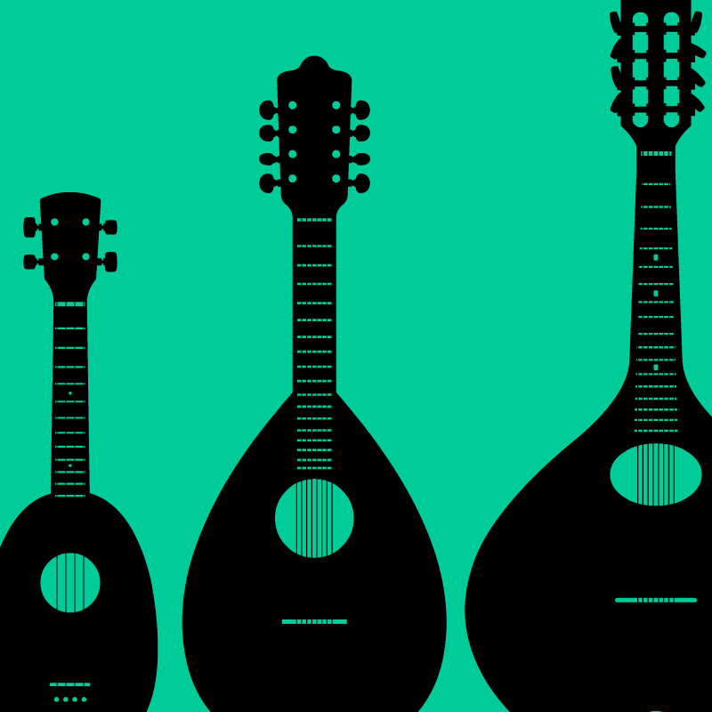 Acoustic Mandolin - Flat Illustration by Illugrama 