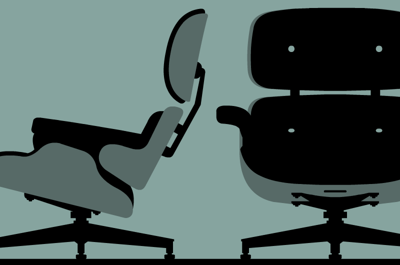 Mid Century Chair Design - Classic Illustration by Illugrama