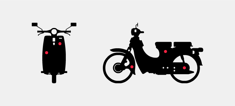 Moped Motorcycle - Best Infograpchis by Illugrama